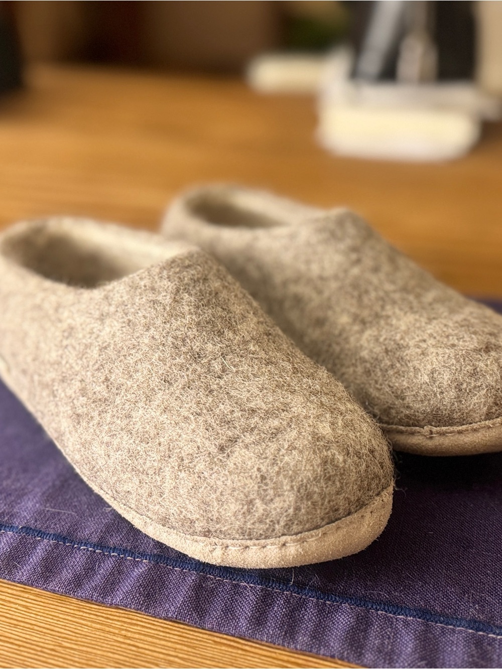 Danish Wool/ Felt Nootka’s Slippers - size 36